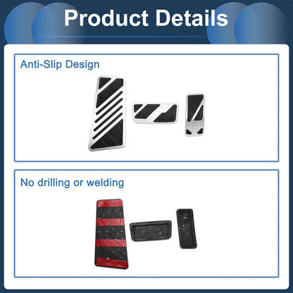 3 x Automatic Foot Accelerator Pedal Covers for Ford Ranger