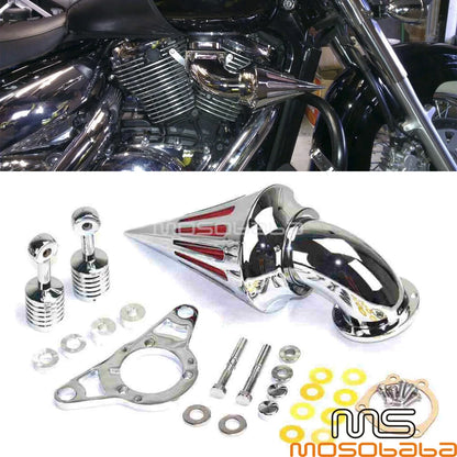 Chrome Cone Spike Air Filter Cleaner for Harley Softail FLSTF FXSTB FLSTSB