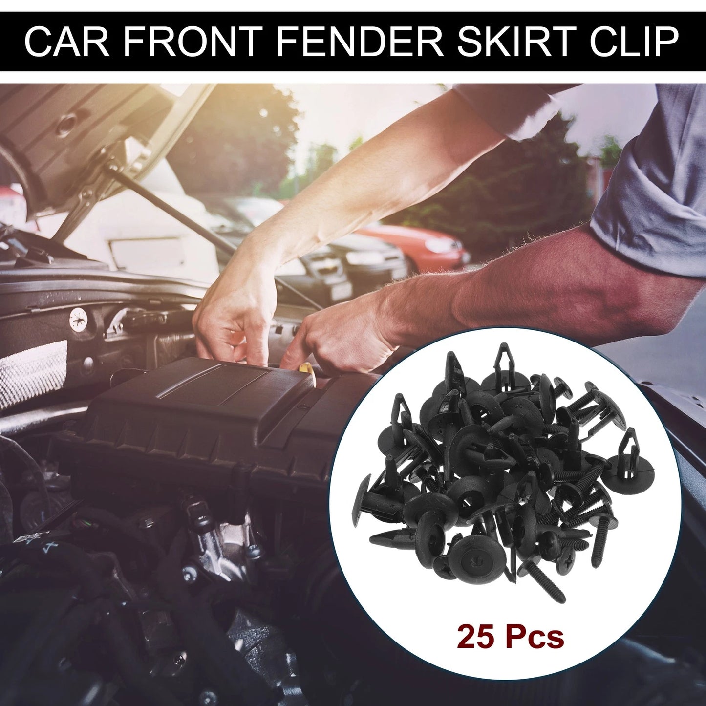 25 x Front Fender Skirt Clips for Ford Edge, Escort (2007-2014, 1981-2003)