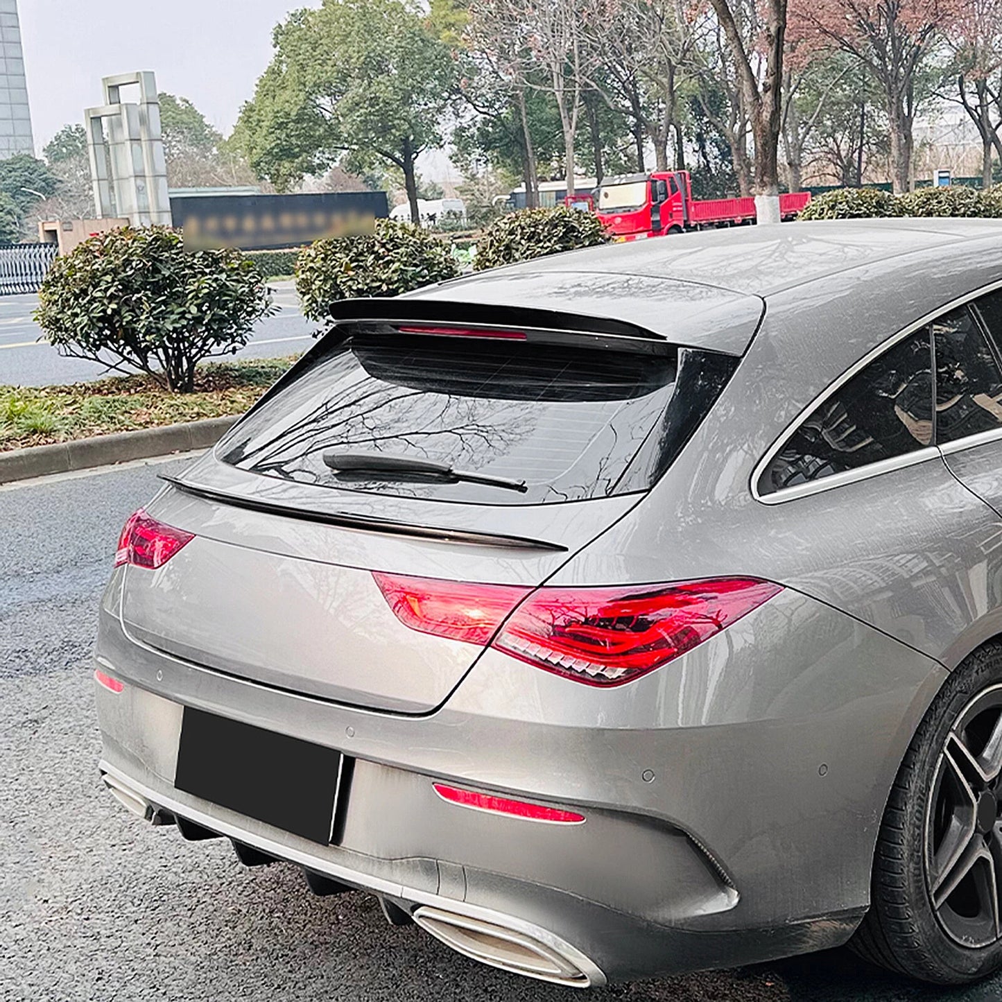 Rear Spoiler Lip for Mercedes Benz X118 CLA200 CLA35 (2019-2023) Gloss Black
