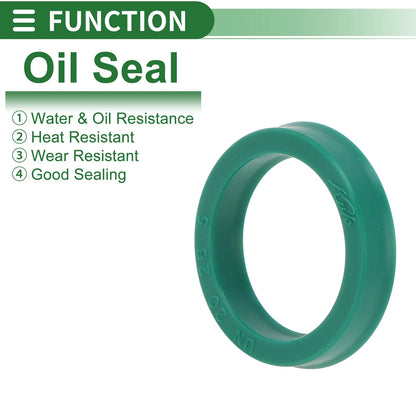 Oil Seal 20x26x5mm Rotary Shaft Seal TPU Green 5 pcs for Make Model