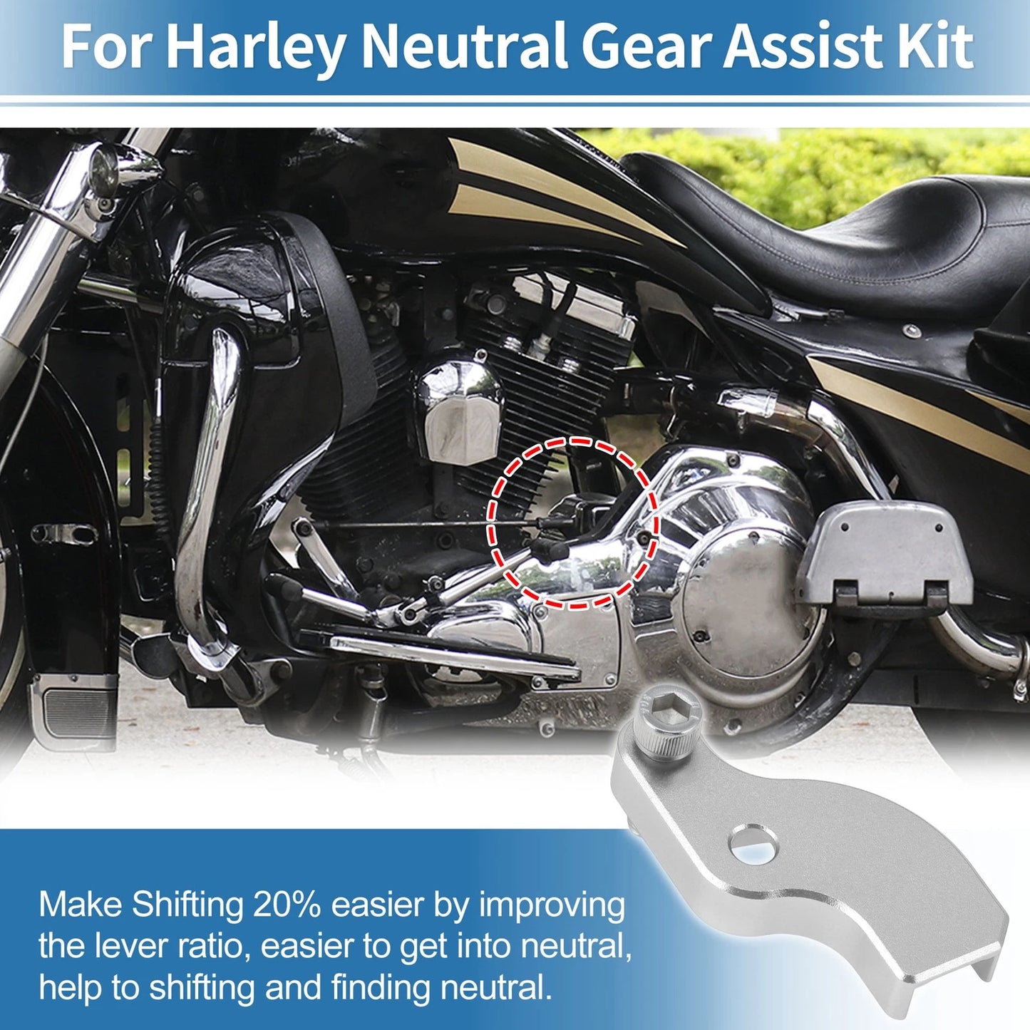 Neutral Gear Shift Assist for Harley Davidson Touring Softail (2018–2025)