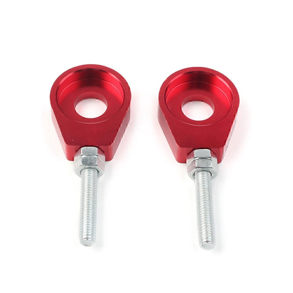 Red 12mm Chain Adjuster Block Tensioners for Pit Quad Dirt Bike ATV CRF50