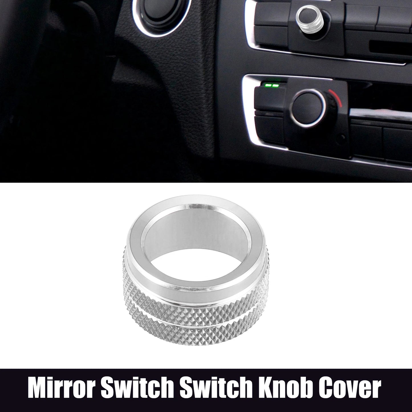 Mirror Switch Knob Cover for Toyota (Silver Tone)