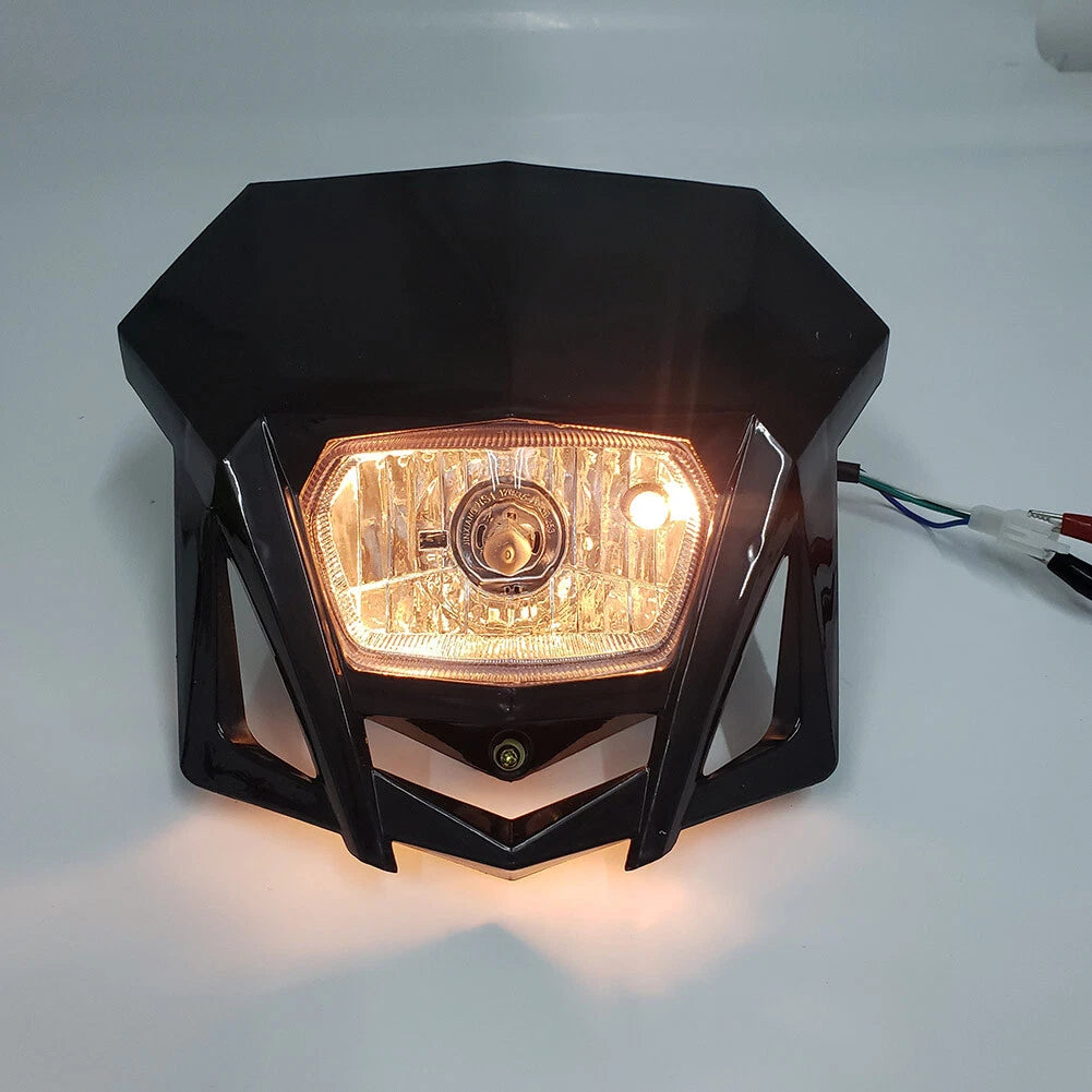 12V H4 Black Headlight Fairing for Kawasaki KLX, Yamaha