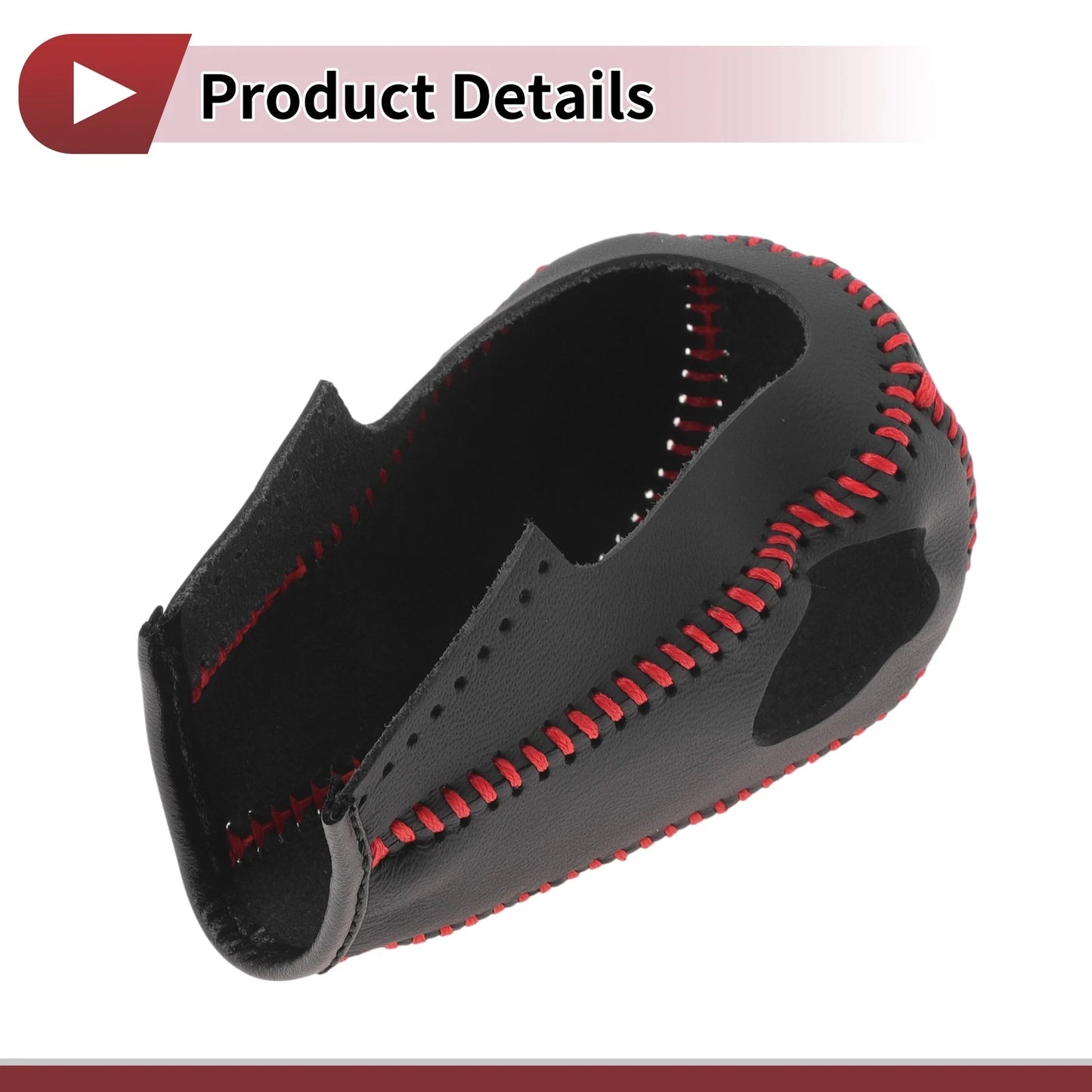 Gear Shift Knob Cover for Ford Edge 2011-2014 - Red Faux Leather