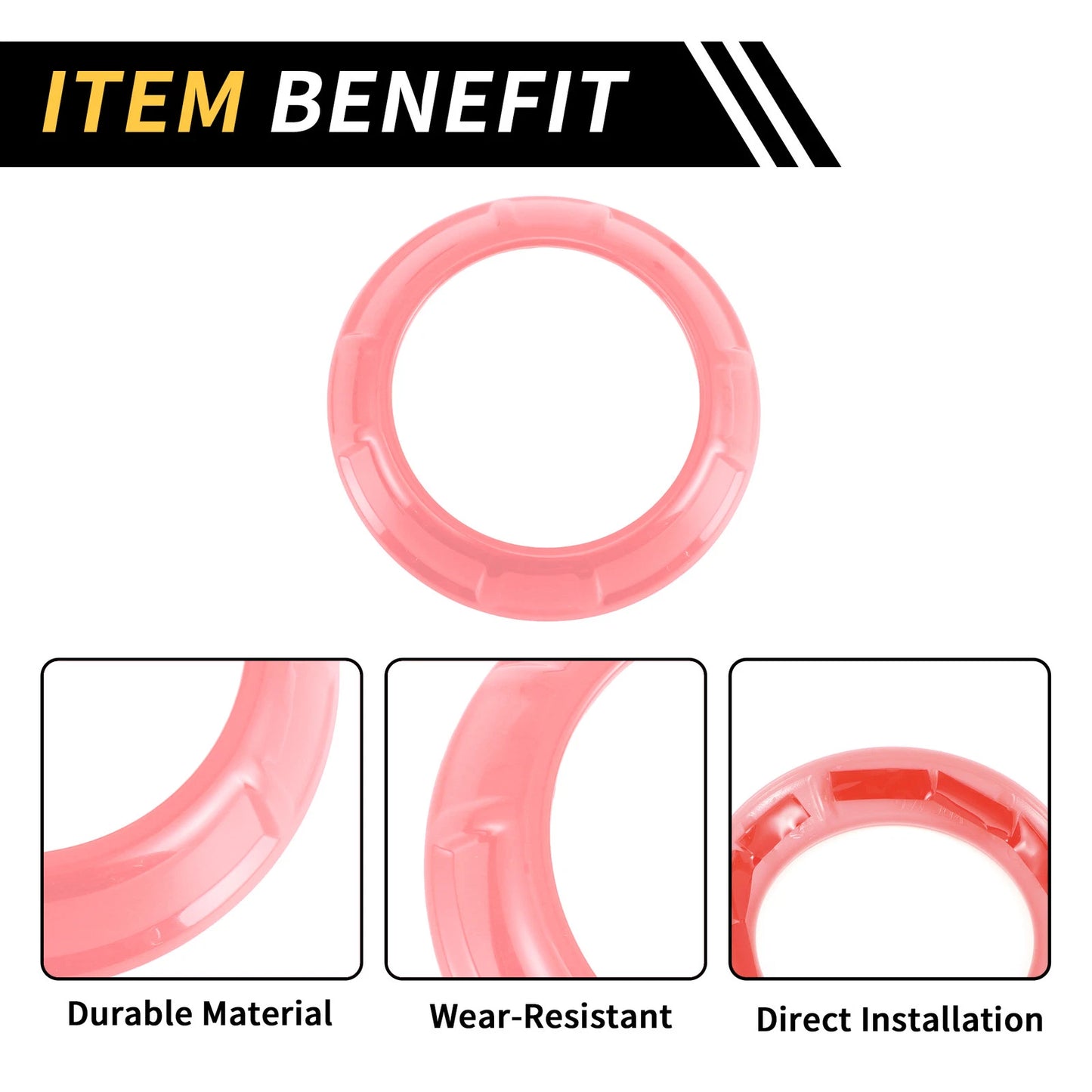 AC Vent Dashboard Decoration Rings for Jeep Wrangler JK JKU (2011-2017) Pink