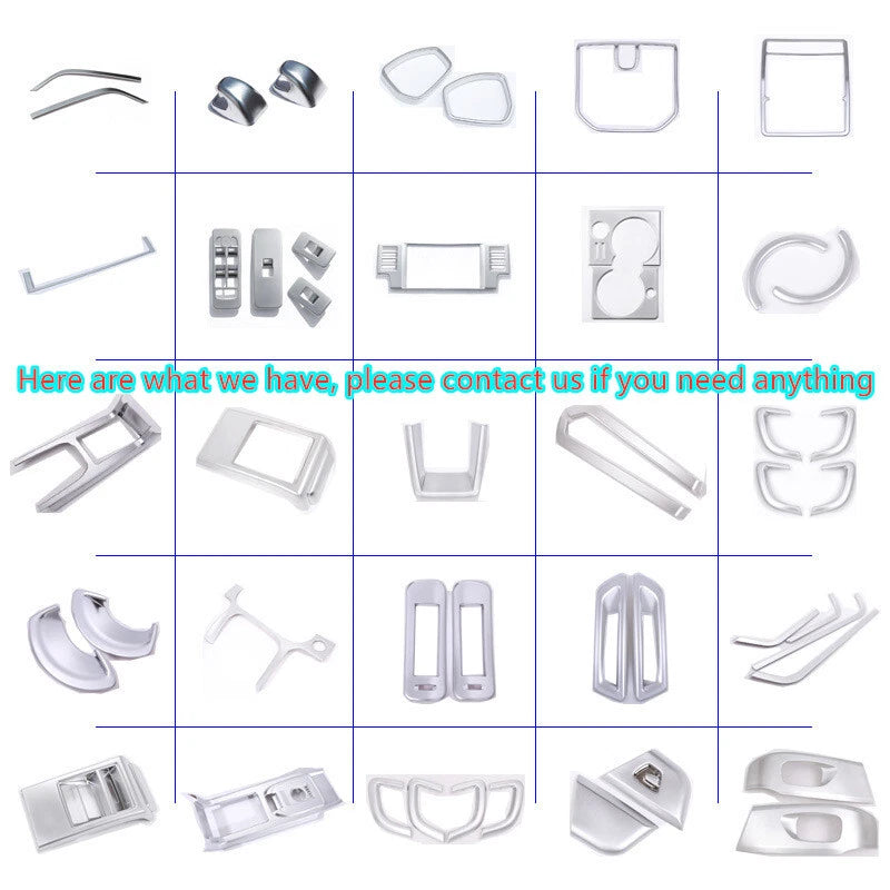 2 x Matte Silver Center Trim Frame Console for Discovery Sport (2015–2019)