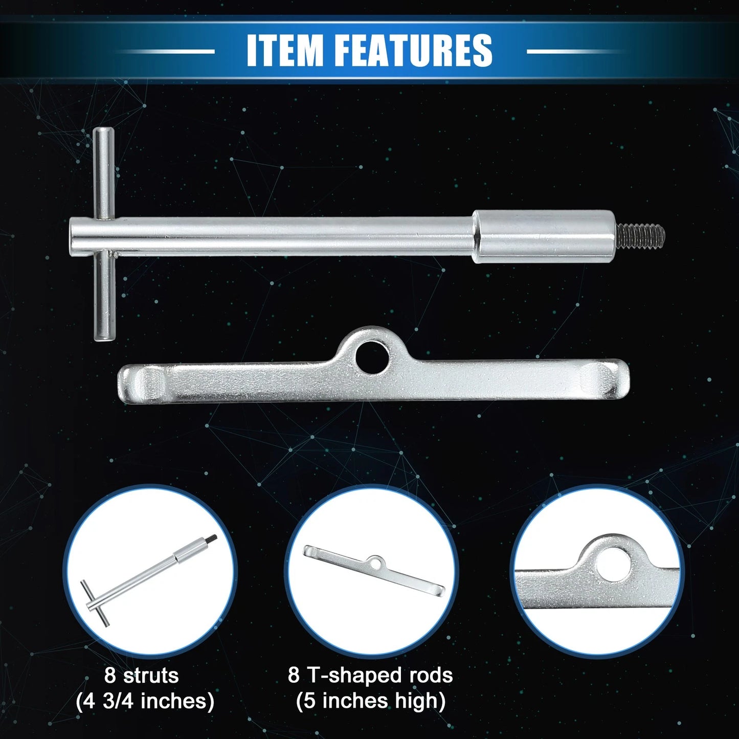 T-Shape Valve Cover Bolts Hold Down Kit for Chevy SBC