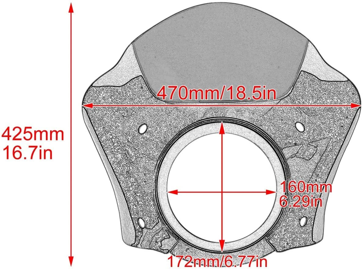 Headlight Gauntlet Fairing Mask for Harley Sportster XL 883 1200 (1988-2020)