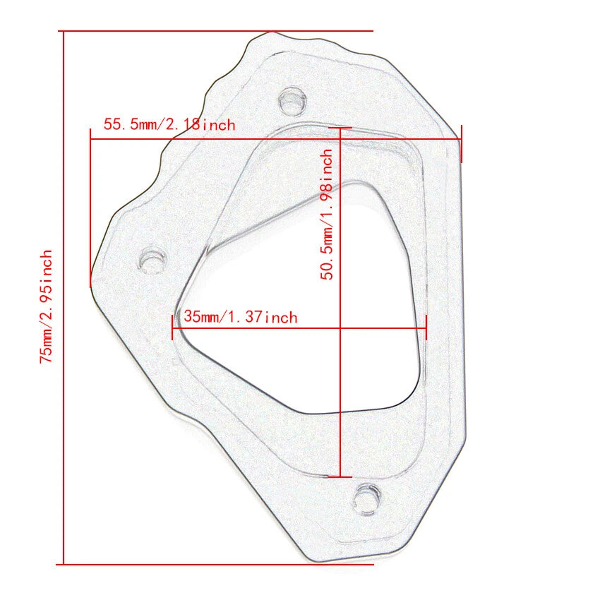 Side Stand Enlarge Plate Kickstand Extension for Yamaha FZ10 MT10 (2016-2023)