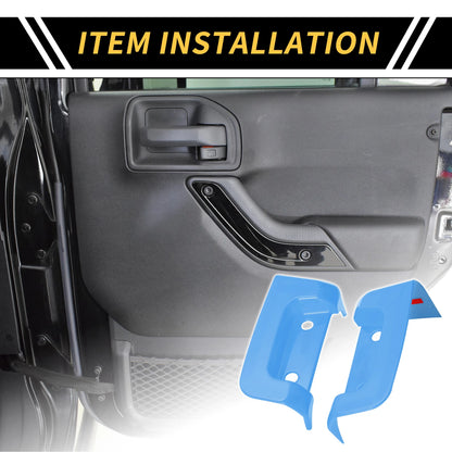 Rear Door Latch Lock Cover Trim for Jeep Wrangler JL JLU (2018-2024) Light Blue