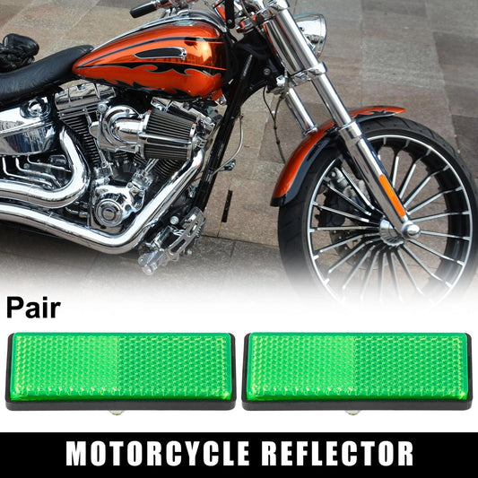 Rectangle Screw Mount Warning Reflector 1 Pair 5mm-6mm for Motorcycle