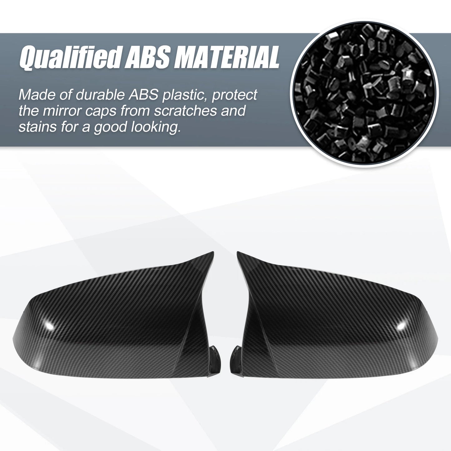 Rearview Mirror Cover Cap Carbon Fiber for BMW 525i 528i 530i 535i (2001-2007)