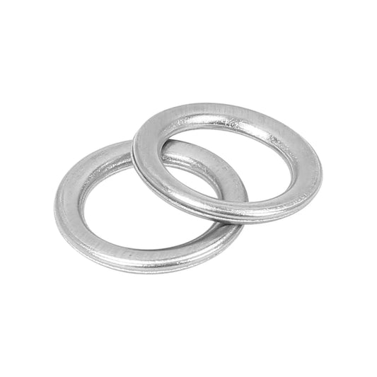 10 x M12 Silver Tone Oil Drain Plug Gaskets for Toyota