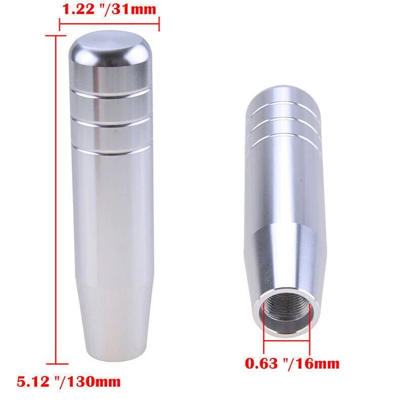 Universal 13cm Silver Manual Gear Stick Shift Knob for Car ()
