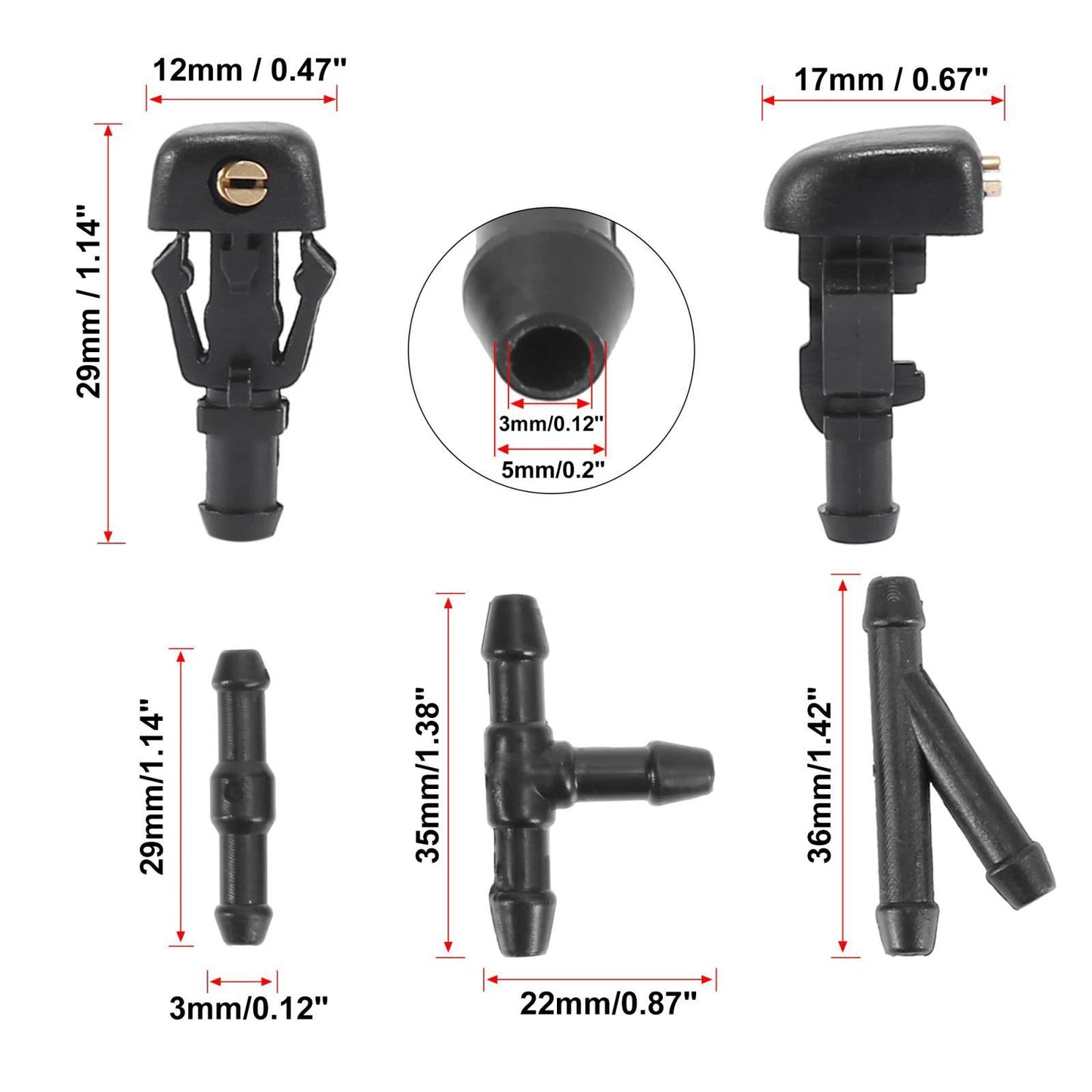 Windshield Washer Nozzles Kit for Nissan Titan (2004-2015)