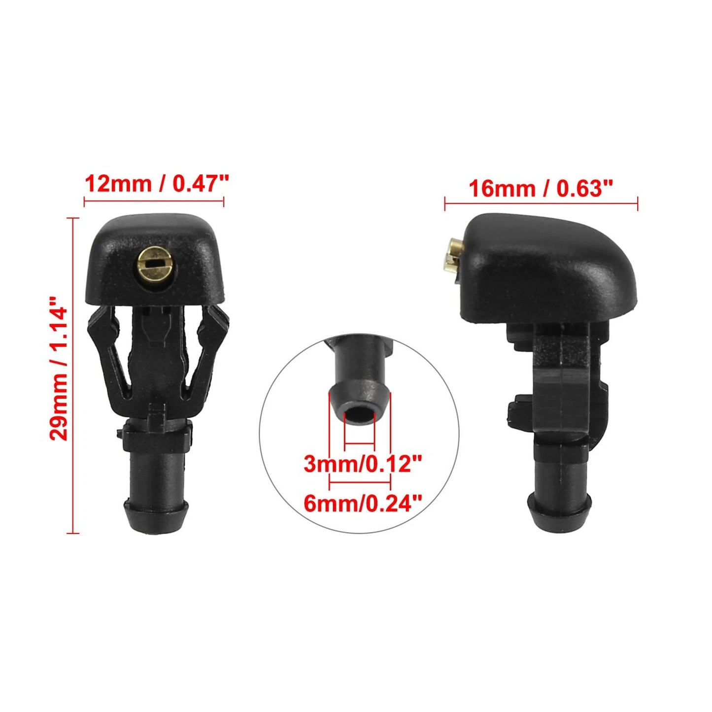4 x Windshield Washer Nozzles for Ford F150 E150 E250 E350 (2004-2013)