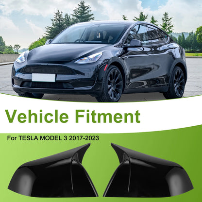 Mirror Cover Caps  Gloss Black for Tesla Model 3 (2017-2023)