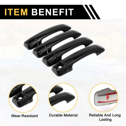 4pcs Door Handle Covers for Toyota Tundra (2007-2020) - ABS Black