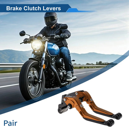 Adjustable Short Long Brake Clutch Lever for Kawasaki Z1000SX Orange Black