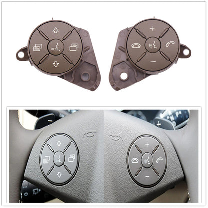 2 x Steering Wheel Button Covers for Mercedes W164 ML GL W251 R-Class (2006-2011)