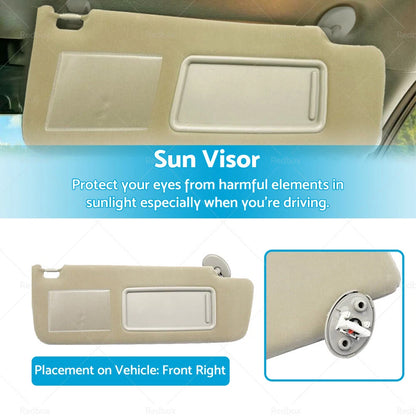 RH Sun Visor for Toyota Prado TRJ120 RZJ120 LJ120 KZJ120 KDJ120 GRJ120 (2003-2009)
