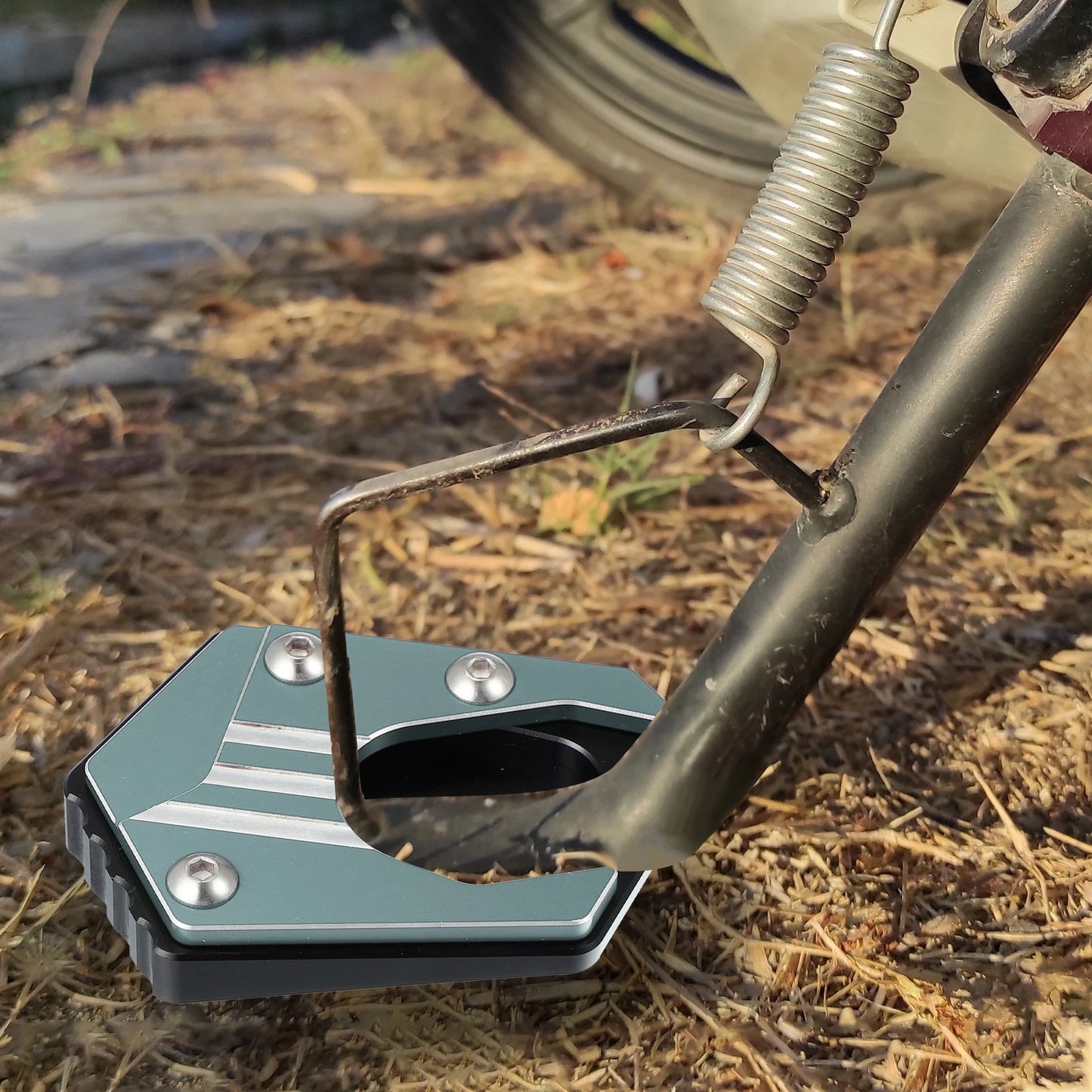 Kickstand Side Stand Plate Pad Titanium Tone for Honda CB650F (2014-2019)