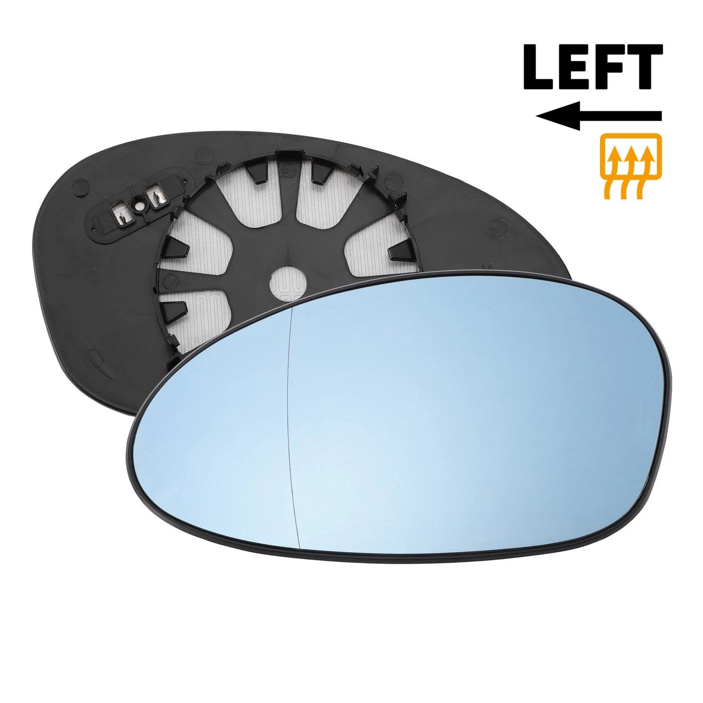 Left Side Blue Heated Mirror Glass for BMW 1 2 3 Series (2004-2009)