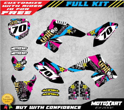 Custom Graphic Kit for Suzuki DRZ 70 (2009-2024) RUSH Style Stickers