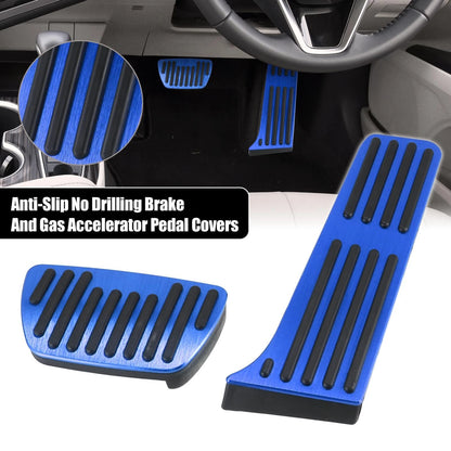 Anti-Slip Brake & Gas Pedal Covers Kit for Toyota Blue