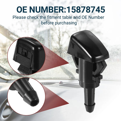 Windshield Washer Nozzle 1 Set for GMC Envoy with Hose & Connectors (2002–2009)
