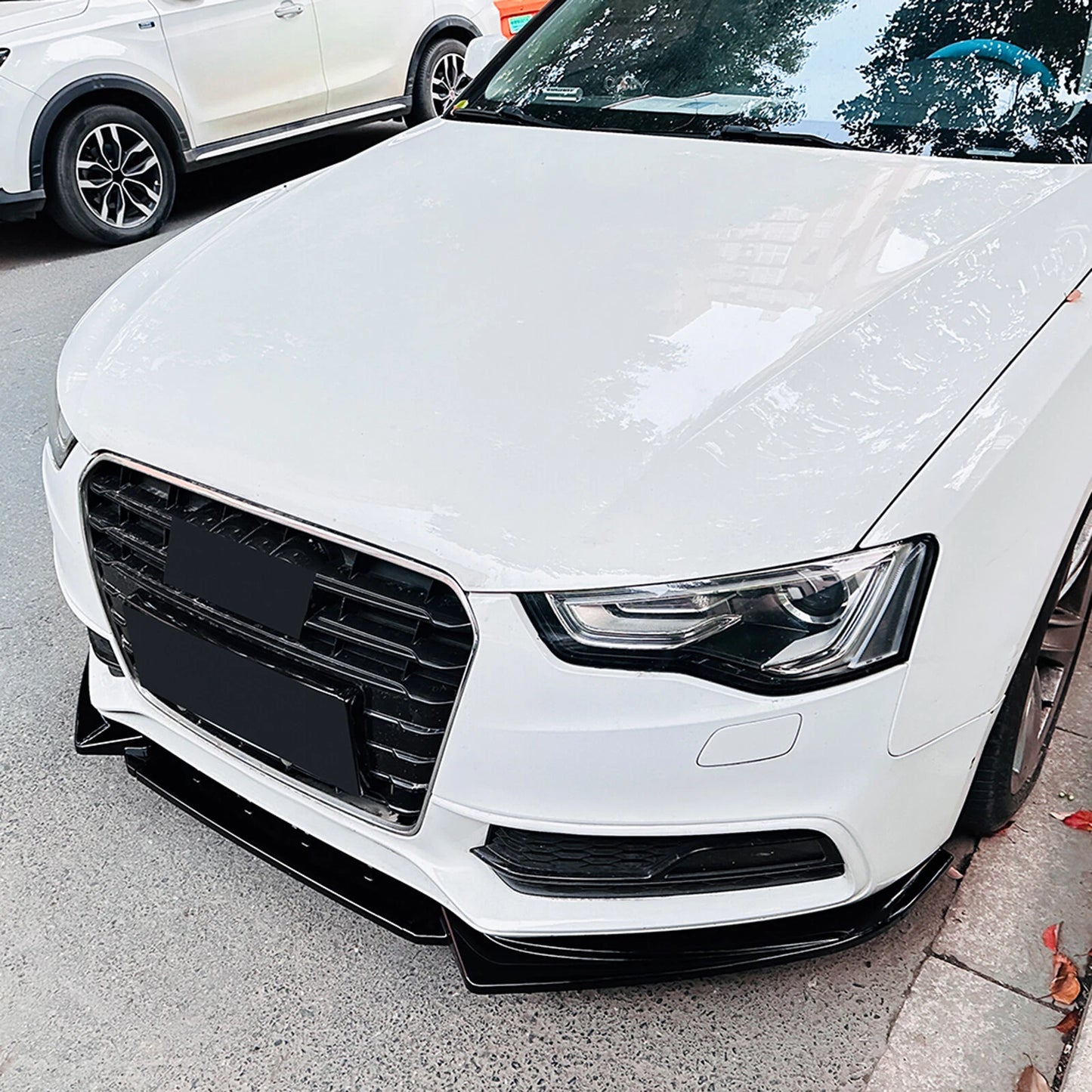 Gloss Black Front Spoiler Lip Splitter for Audi A5 S5 8T Sline (2012-2017)