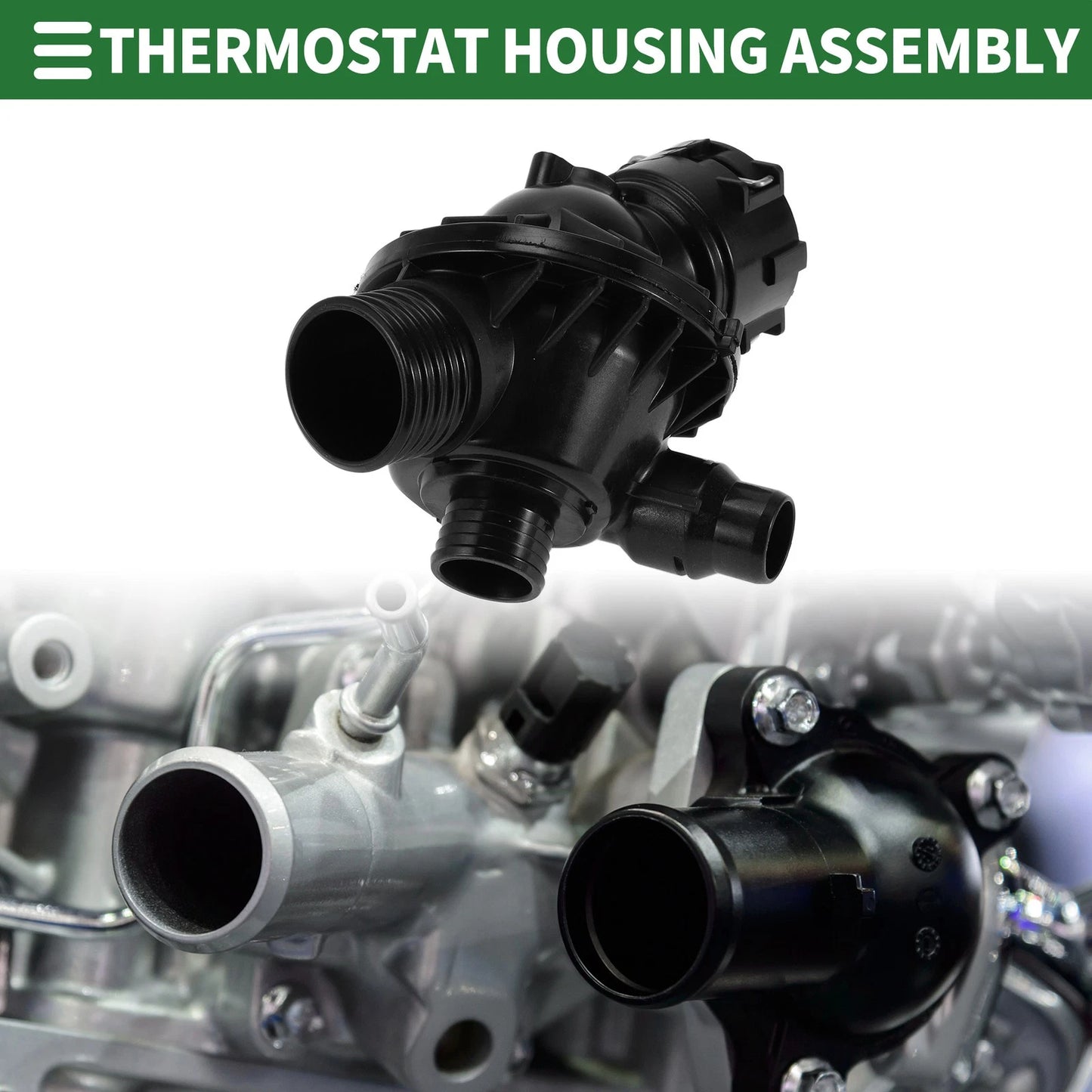 Engine Coolant Thermostat Housing for BMW 335i GT xDrive 435i M235i (2011-2019)