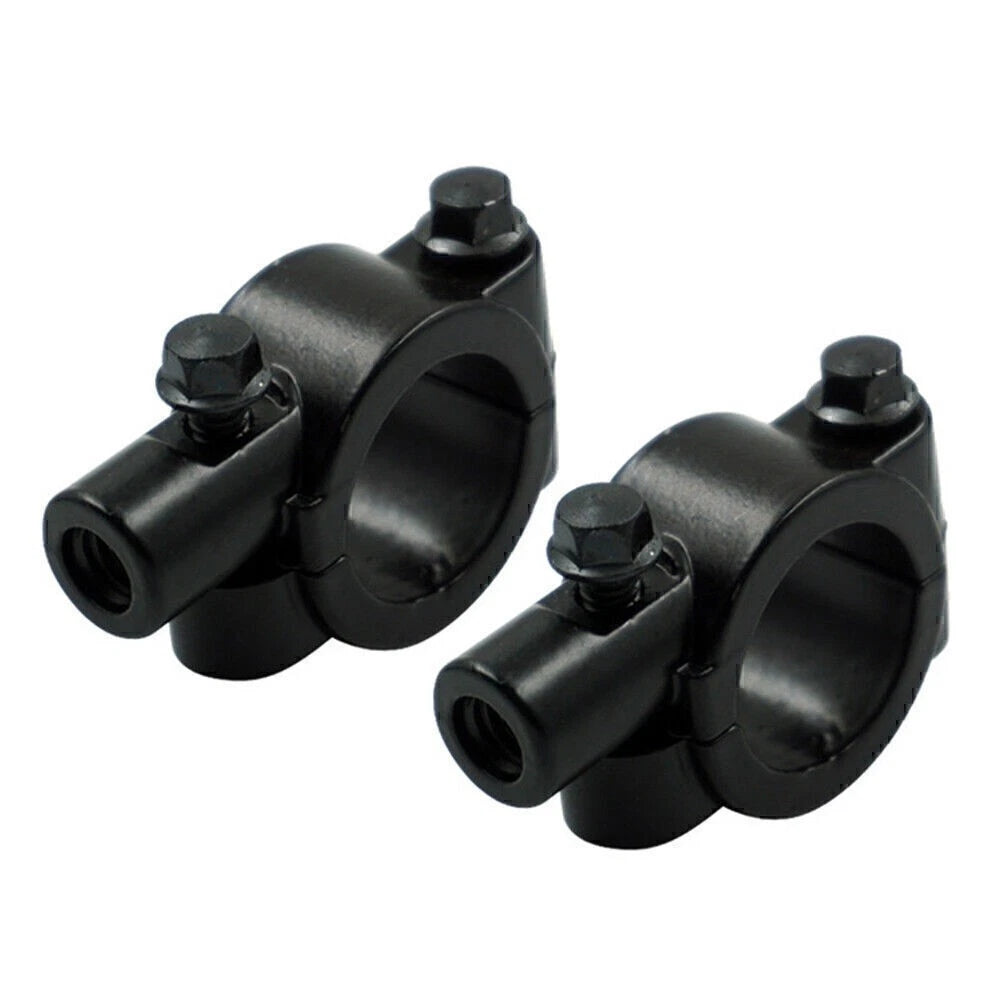 25MM M8 Rearview Handlebar Mirror Mount Holders for Motorcycle Black
