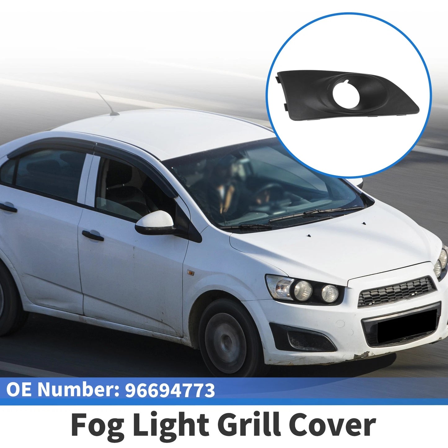 1 Pc Front Right Fog Light Grill for Chevrolet Aveo (2011-2014)