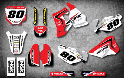 Custom Graphics Full Kit for Honda CR 80 (1996-2002) Rebound Style Stickers