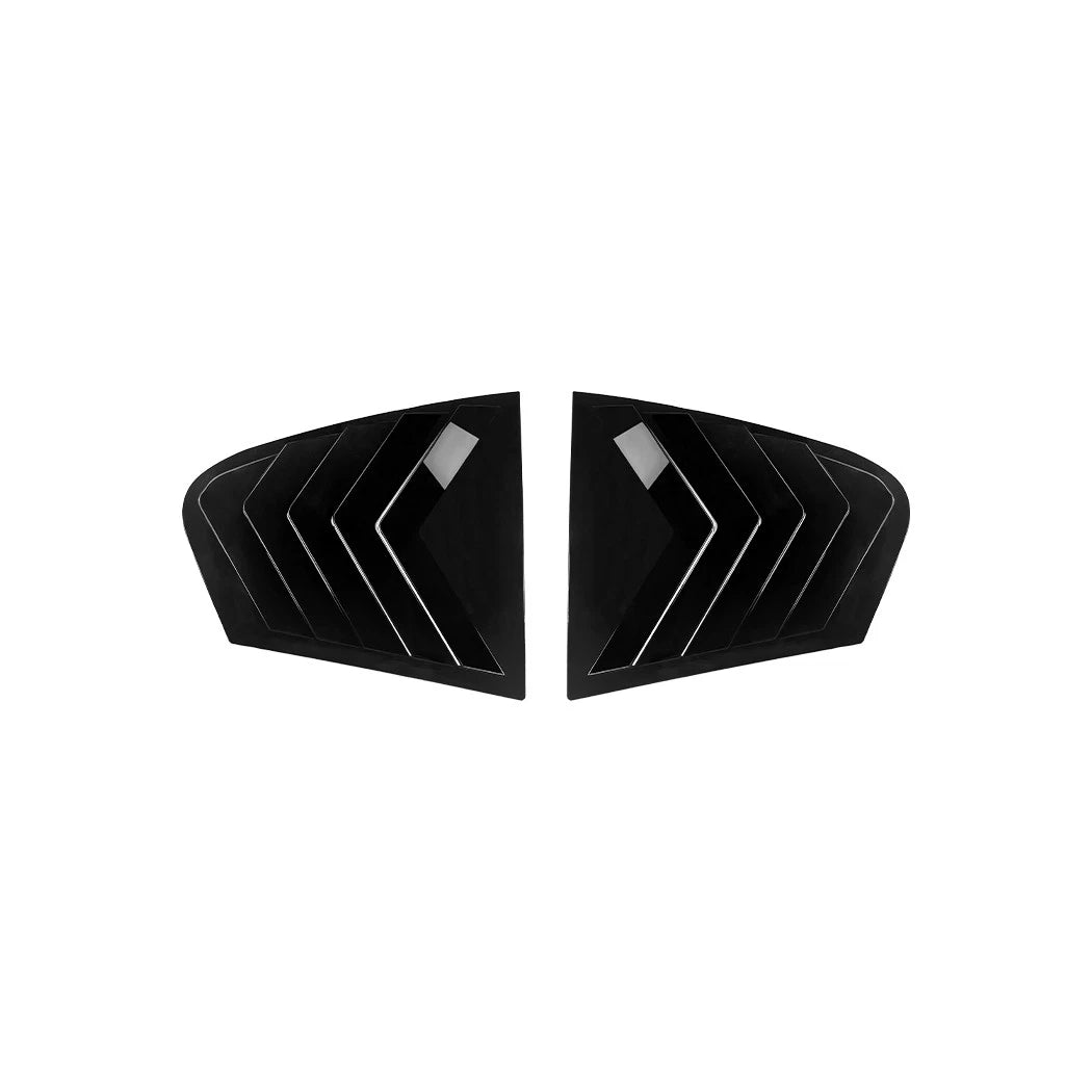 Gloss Black Rear Side Window Quarter Louver Cover for BMW 5-Series Sedan (2018–2023)