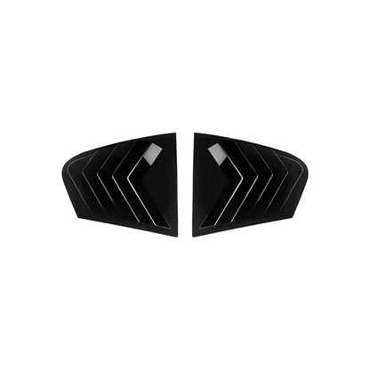 Gloss Black Rear Side Window Quarter Louver Cover for BMW 5-Series Sedan (2018–2023)
