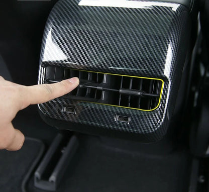 Carbon Fiber Rear Air Outlet Vent Cover Trim Panel for Tesla Model Y (2021-2023)