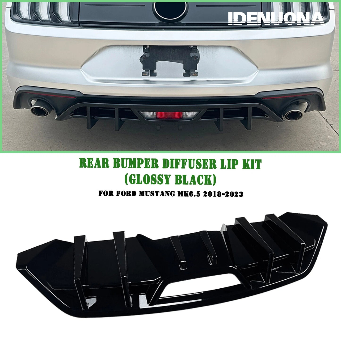 Rear Bumper Diffuser Lip for Ford Mustang MK6.5 (2018-2023)
