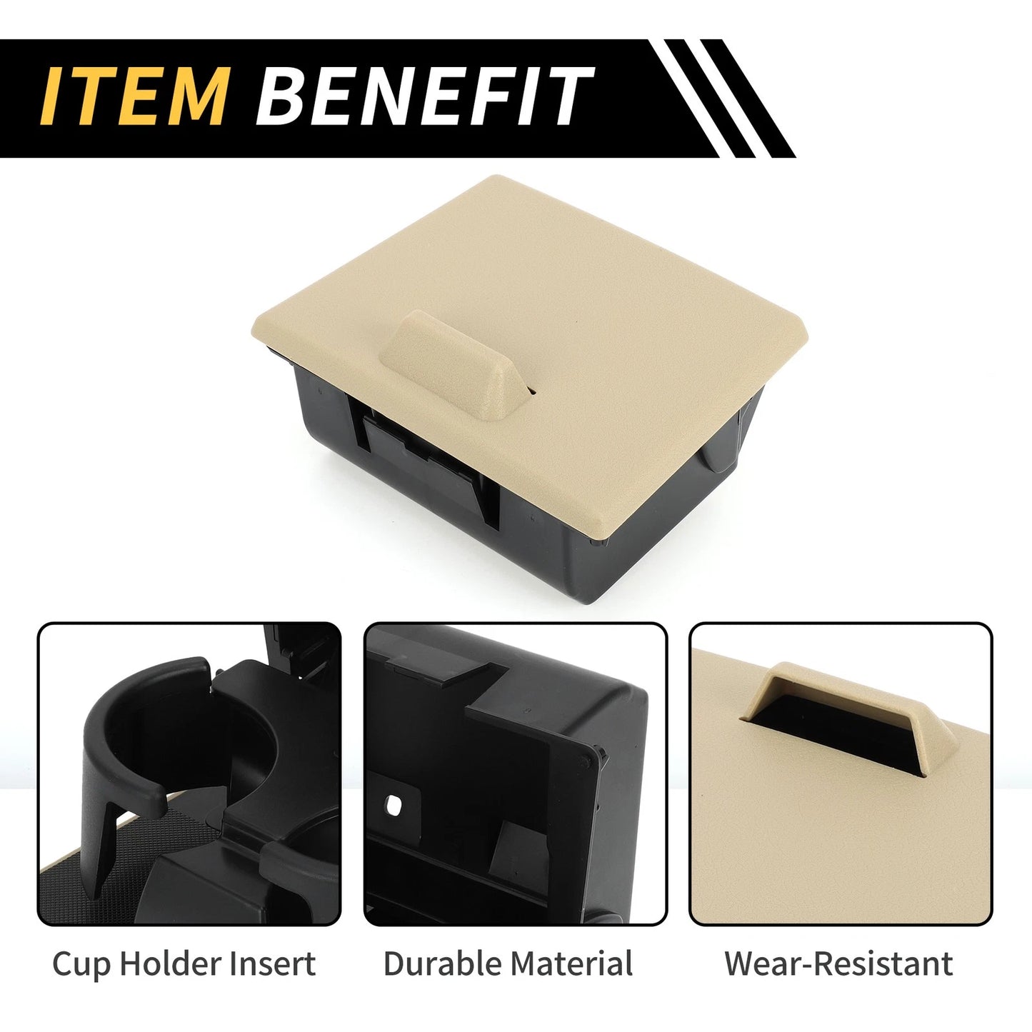 Dashboard Cup Holder for Ford F-250 F-350 F-450 F-550 (2008-2016) Beige