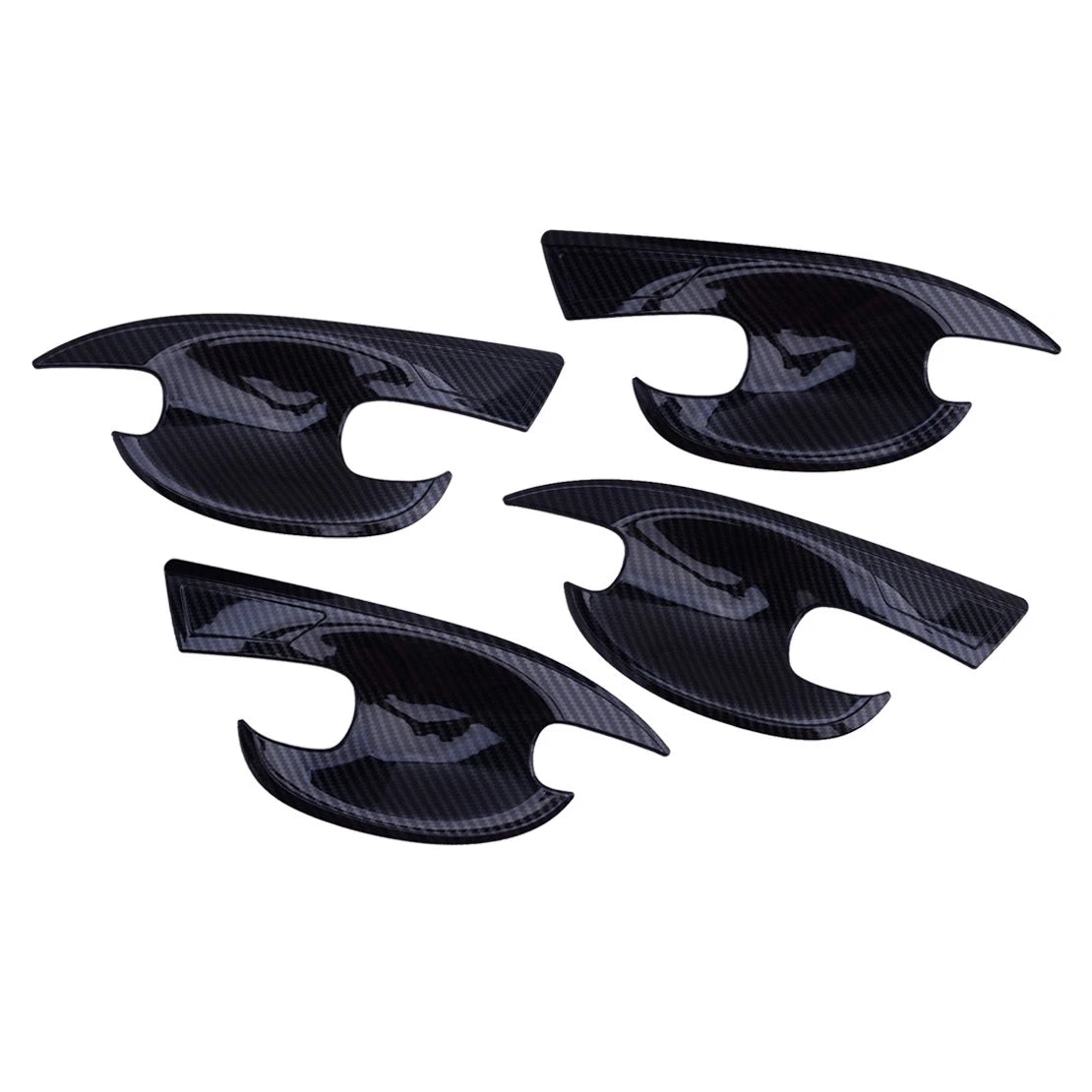 4 x Carbon Fiber ABS Exterior Door Handle Bowl Covers for Mazda 3/6 (2013-2018)