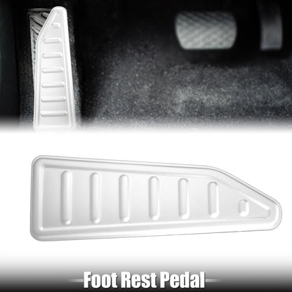Car Foot Rest Pedal Pad Cover for Jeep Renegade (2015-2020) Silver Tone