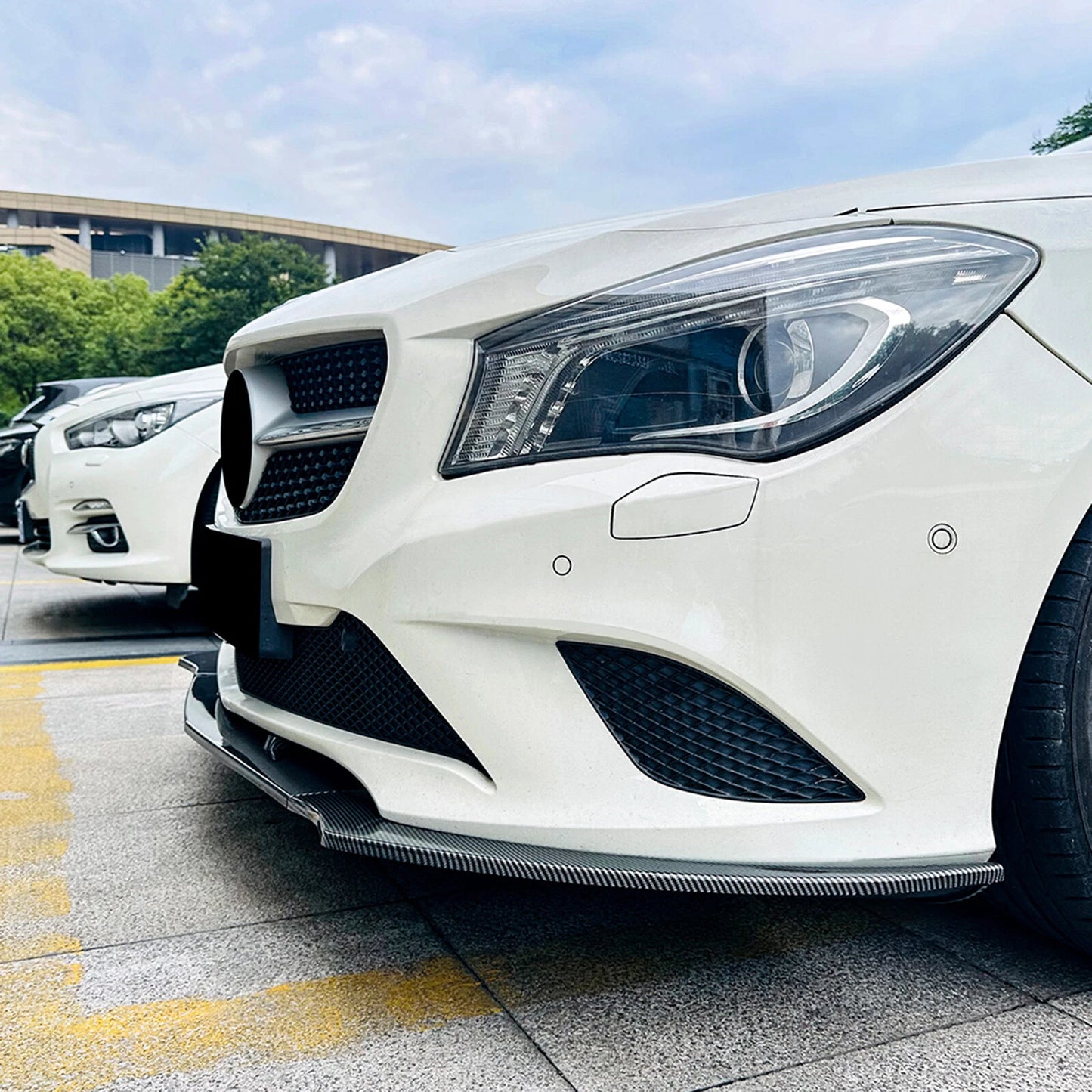 Front Bumper Spoiler Lip for Benz CLA C117 (2013-2015)
