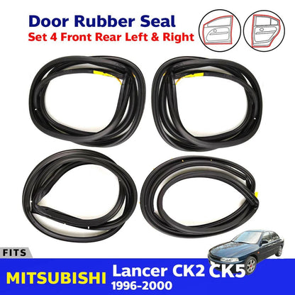 Door Rubber Weatherstrip Set 4 Fits Mitsubishi Lancer CK2 CK5 4D SED 1996-00