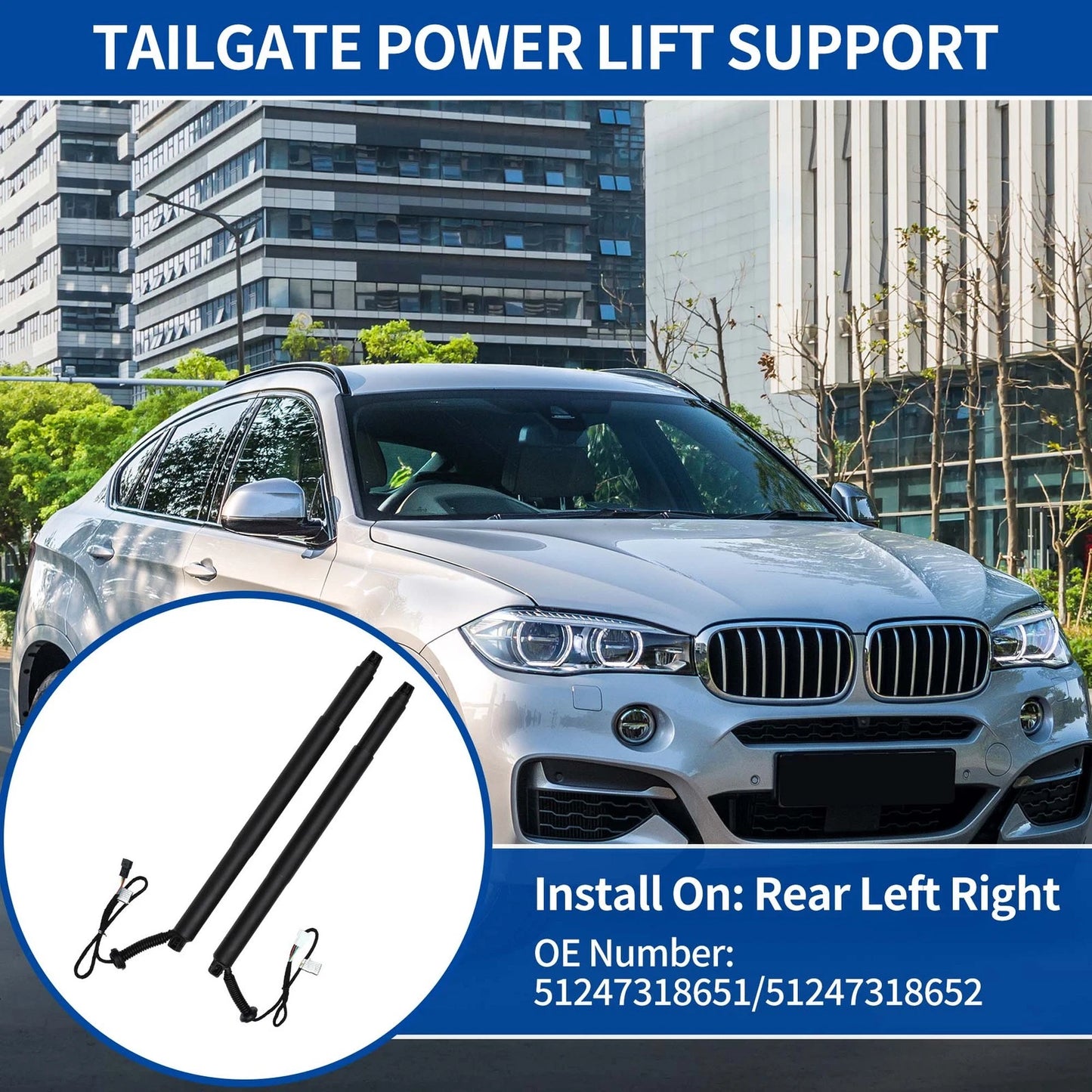 Rear LH RH Tailgate Power Lift Supports for BMW X6 F16 (2014-2019)