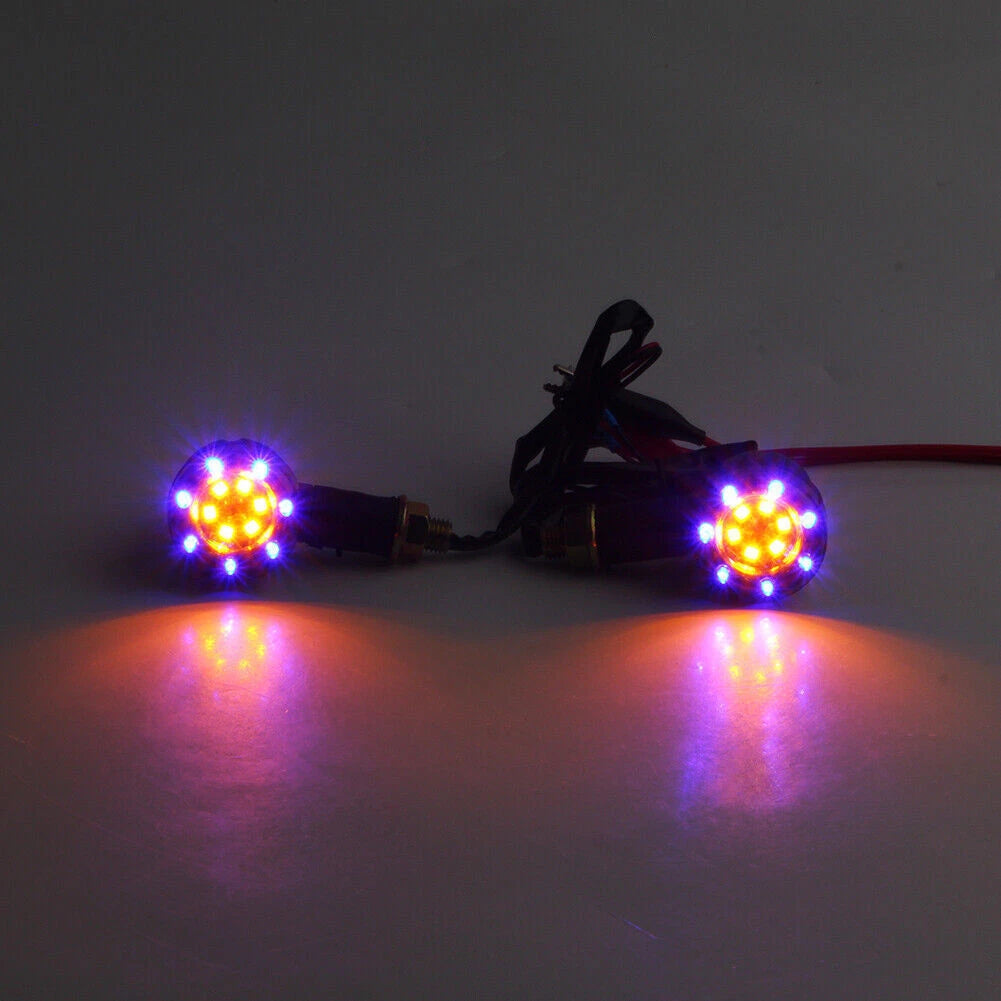 2 x Universal Motorcycle LED Turn Signal Lights for Harley