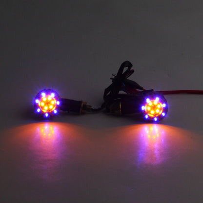 2 x Universal Motorcycle LED Turn Signal Lights for Harley