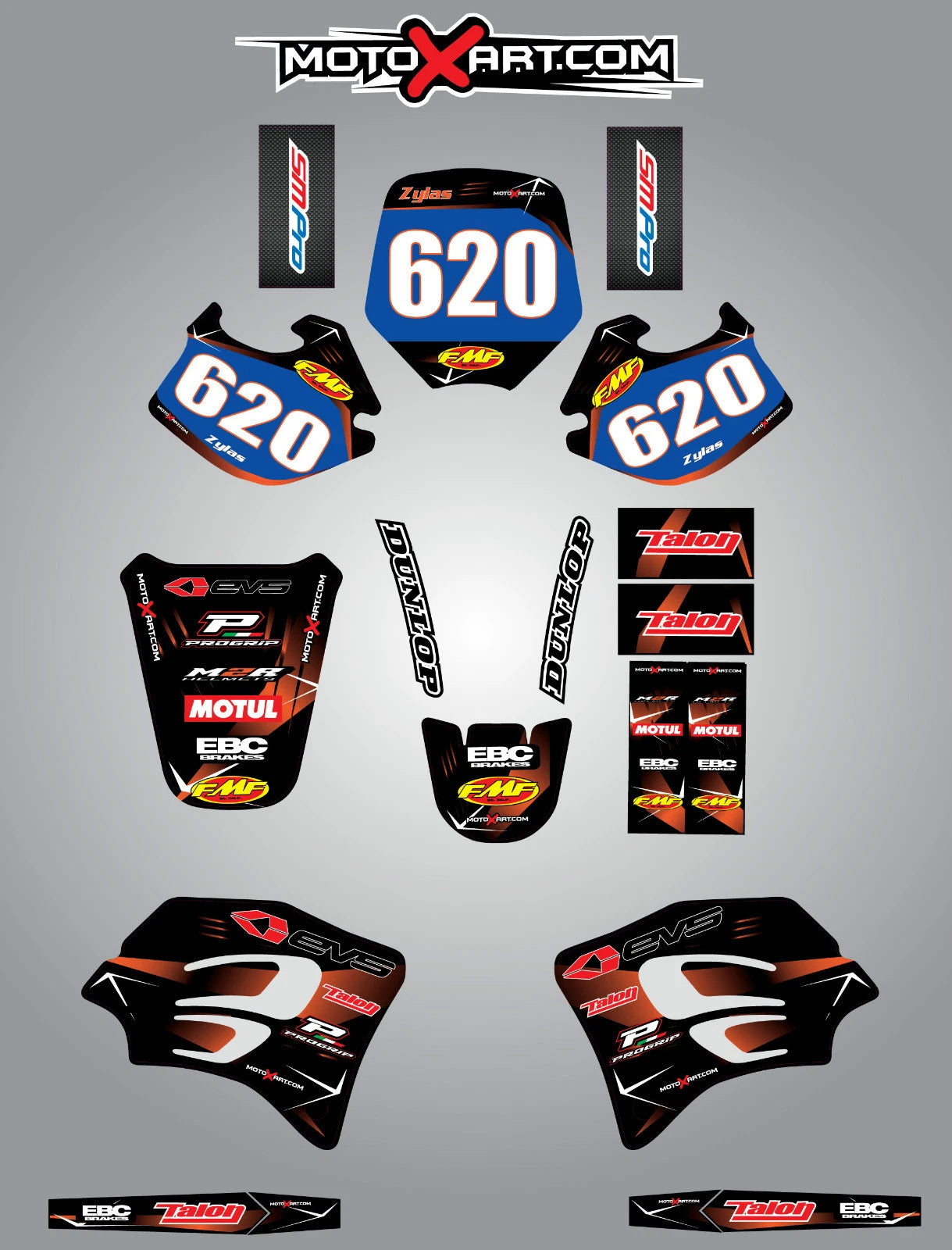 Custom Graphic Kit - BARBED - KTM 65 Stickers/Decals (1998-2001)